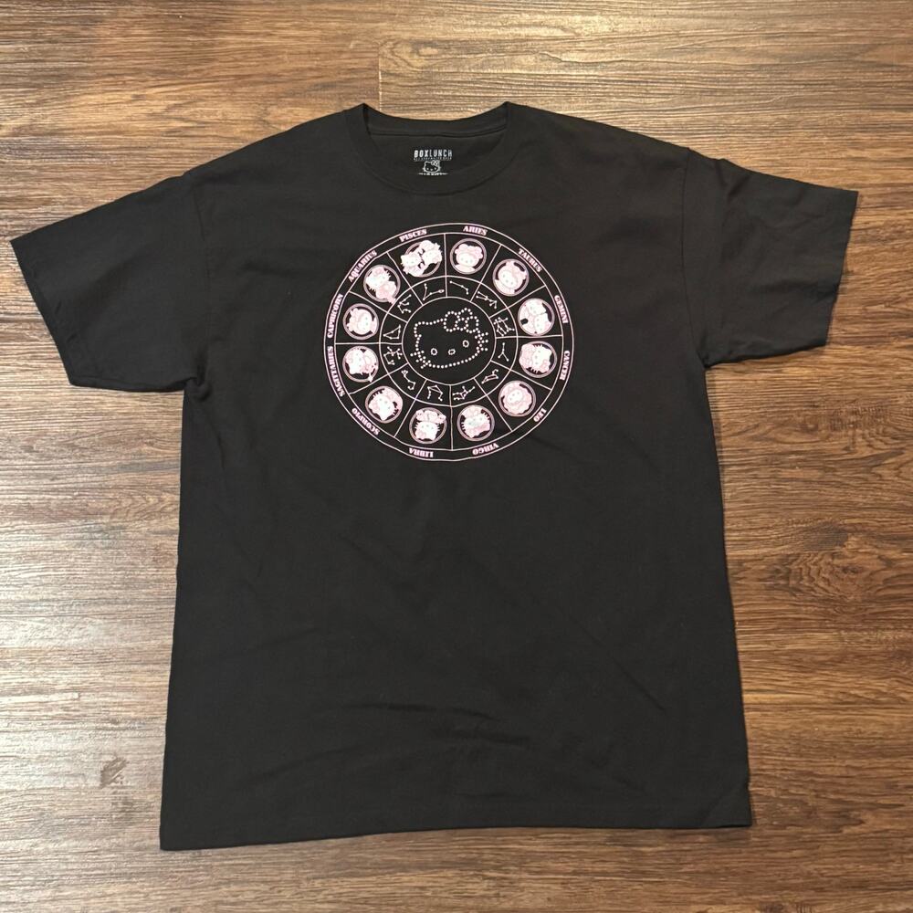 BoxLunch x Hello Kitty Zodiac Graphic Tee Black XL Sanrio Licensed